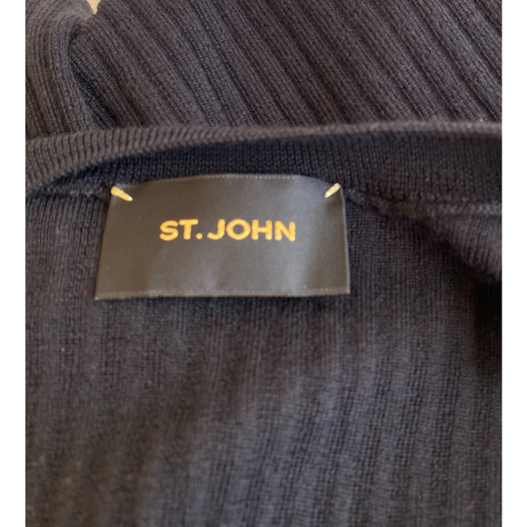 CURRENT St John Sequin Knit Tank Top Wool Silk sz M $495 - Picture 9 of 11